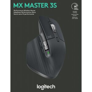 Logitech Maus MX Master 3S, Wireless, Bolt, Bluetooth, grafit Laser, Darkfield, 200-8000 dpi, 7 Tasten, Akku, Retail