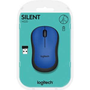 Logitech Maus M220, Silent, Wireless, blau Optisch, 1000 dpi, 3 Tasten, Retail