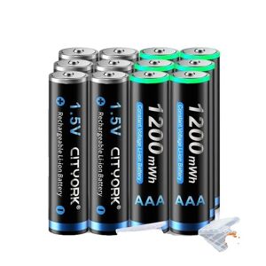 SupplySwap AAA Genopladeligt Lithium Batteri, 1200mWh Kapacitet, Ideelt til Fjernbetjeninger og Trådløse Mus, 16 PCS