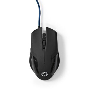 Nedis Gaming Mouse   Kabel   1200 / 2400 / 4800 / 7200 dpi   Justerbar DPI   Antal knapper: 6   Programmerbare knapper   Højrehåndet   1.50 m   Uden B