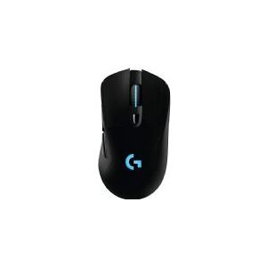 Logitech Wireless Gaming Mouse G703 LIGHTSPEED with HERO 16K Sensor - Mus - optisk - 6 knapper - trådløs, kabling - USB, 2.4 GHz - USB Logitech LIGHTSPEED receiver