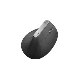 Logitech®   MX Vertical - Lodret mus - ergonomisk - optisk - 6 knapper - trådløs, kabling - Bluetooth, 2.4 GHz - trådløs modtager (USB) - grafit