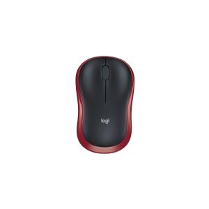 Logitech®   M185 - Mus - optisk - trådløs - 2.4 GHz - trådløs modtager (USB) - rød