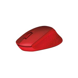 Logitech M330 SILENT PLUS - Mus - 3 knapper - trådløs - 2.4 GHz - trådløs modtager (USB) - rød