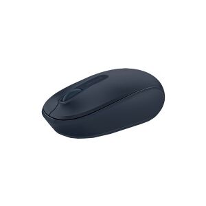 Microsoft Wireless Mobile Mouse 1850 - Mus - højre- og venstrehåndet - optisk - 3 knapper - trådløs - 2.4 GHz - trådløs modtager (USB) - blå uld