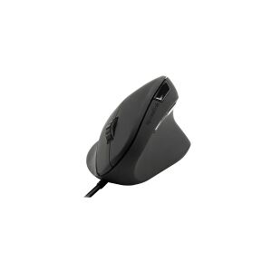 SPEEDLINK PIAVO Ergonomic Vertical - Lodret mus - ergonomisk - højrehåndet - optisk - 6 knapper - trådløs - 2.4 GHz - trådløs modtager (USB) - sort