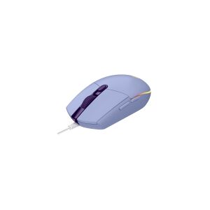 Logitech Gaming Mouse G203 LIGHTSYNC - Mus - optisk - 6 knapper - kabling - USB - lilla - for Komplett Epic Gaming PC a125