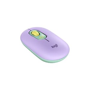 Logitech POP Mouse Wireless (With emoji key) - Mus - højre- og venstrehåndet - optisk - trådløs - Bluetooth (Kompatibel med Logi Bolt USB receiver) - Daydream Mint