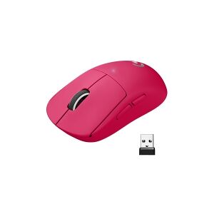 Logitech PRO X SUPERLIGHT Wireless Gaming Mouse - Mus - optisk - 5 knapper - trådløs - LIGHTSPEED - Logitech LIGHTSPEED-modtager - Magenta