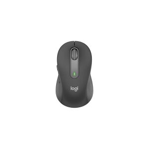 Logitech®   Signature M650 - Mus - optisk - 5 knapper - trådløs - Bluetooth, 2.4 GHz - Logitech Logi Bolt USB-modtager - grafit