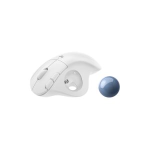 Logitech Ergo Series ERGO M575 - Styrebold - optisk - 5 knapper - trådløs - 2.4 GHz, Bluetooth 5.0 LE - trådløs modtager (USB) - off white