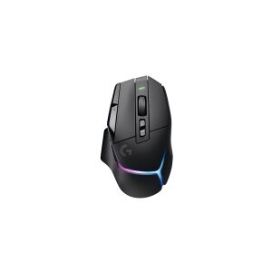 Logitech®   G502 X Plus - Mus - optisk - 13 knapper (LIGHTFORCE Switches) - Trådløs (USB) - Hero 25K sensor - Lightsync RGB - Logitech LIGHTSPEED-modtager - Sort