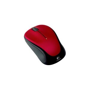 Logitech®   M235 - mus - højre- og venstrehåndet - optisk - trådløs - 2.4 GHz - trådløs modtager (USB) - rød