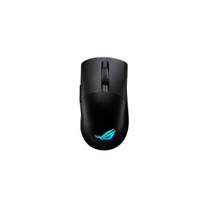 ASUS ROG Keris Wireless AimPoint - Mus - ergonomisk - højrehåndet - optisk - 5 knapper - trådløs, kabling - 2.4 GHz, USB 2.0, Bluetooth 5.1 - sort