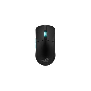 ASUS ROG Harpe Ace - Aim Lab Edition - mus - højre- og venstrehåndet - optisk - 5 knapper - trådløs, kabling - 2.4 GHz, USB 2.0, Bluetooth 5.1 - ROG Omni receiver - sort