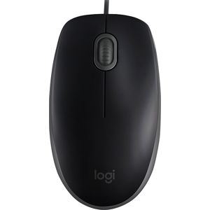 Logitech B110 Silent Optisk Kabling - Sort