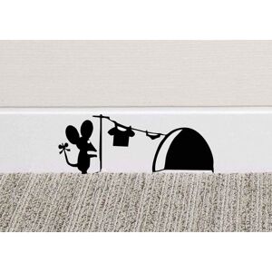 Mouse Hole Wall Art Sticker Vask Vinyl Decal Mus Hjem Nederdel
