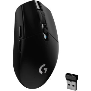 Logitech G304 LIGHTSPEED trådløs gamingmus, Hero 12K-sensor, 12.000 DPI, letvægts, 6 programmerbare knapper, 250 timers batterilevetid, PC/Mac Black