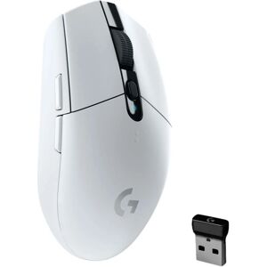 Logitech G304 LIGHTSPEED trådløs gamingmus, Hero 12K-sensor, 12.000 DPI, letvægts, 6 programmerbare knapper, 250 timers batterilevetid, PC/Mac White