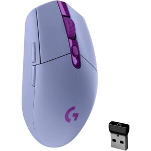 Logitech G304 LIGHTSPEED trådløs gamingmus, Hero 12K-sensor, 12.000 DPI, letvægts, 6 programmerbare knapper, 250 timers batterilevetid, PC/Mac Purple