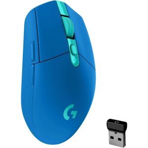 Logitech G304 LIGHTSPEED trådløs gamingmus, Hero 12K-sensor, 12.000 DPI, letvægts, 6 programmerbare knapper, 250 timers batterilevetid, PC/Mac Blue