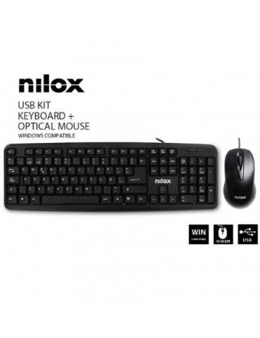 KIT USB NILOX - TECLADO + RATÓN ÓPTICO