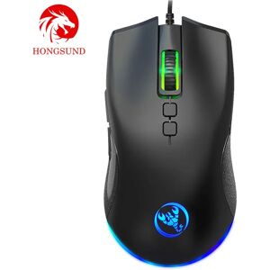 Hongsund 14-sund-Souris de jeu rétro-4.2 coloré  E-Sports  filaire  6400Dpi  support réglable  pigments