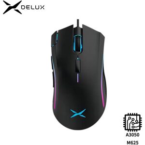 Delux — M625 A3050  4000 DPI/1000 Hz souris ss fil et USB pour gaming  périphérique pour joueur en