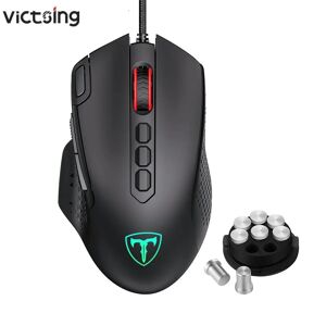 VicTsing-Souris de jeu filaire PC257  12000 ug I  ergonomique  USB avec rétroéclairage RVB  10