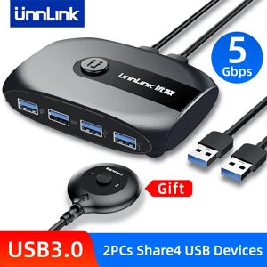 unnlink Unnexhaus- Commutateur KVM USB 3.0  commutateur pour Windows 10 PC  clavier  souris  imprimante