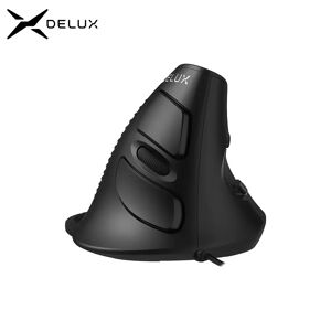 Delux-Souris de bureau verticale ergonomique M618XU  clic silencieux  main droite  poignet de