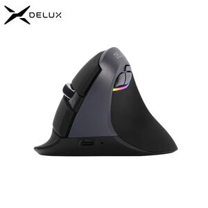 Delux-Souris verticale sans fil M618 Mini BT 4.0 + 2.4GHz  ergonomique  aste  silencieuse  pour