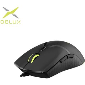 Delux-Souris de jeu filaire M800 ultralégère  entièrement programmable  ergonomique  PMW3389  16000