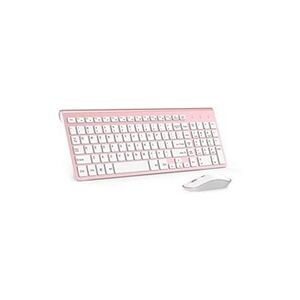 GENERIQUE JOYACCESS Clavier Souris sans Fil 2,4Ghz Compacte Ensemble Clavier Souris,Portable Silencieux 2400 DPI Ergonomique Souris sans Fil - Publicité