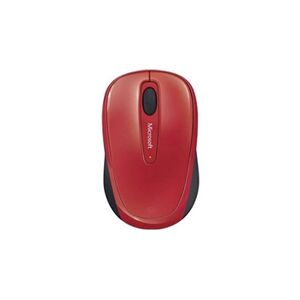 Microsoft Wireless Mobile Mouse 3500 - Souris - droitiers et gauchers - optique - 3 boutons - sans fil - 2.4 GHz - récepteur sans fil USB - rouge flamme - Publicité