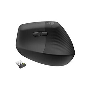 Lift for Business - Souris verticale - ergonomique - 6 boutons - sans fil - Bluetooth, 2.4 GHz - récepteur USB Logitech Logi Bolt - graphite - Publicité