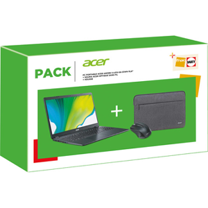 Acer Pack Aspire A315-56-33WN + Souris sans fil + housse - Publicité