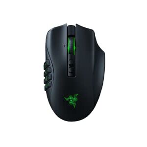 Razer Naga Pro Souris Gaming sans Fil modulaire avec Panneaux latéraux interchangeables pour Les Jeux MMO, MOBA et FPS pour PC/Mac (Technologie HyperSpeed, 19 + 1 Boutons programmables) Noir - Publicité