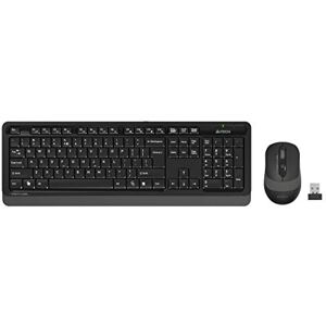 A4tech A4 Tech FG1010 Clavier multimédia turc FN 2,4 G + souris optique 2000 DPI Noir/gris - Publicité