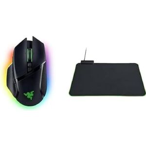 Razer Basilisk V3 Pro + Goliathus Chroma Souris de Jeu sans Fil Personnalisable avec molette inclinable HyperScroll, capteur Optique 30K et Tapis de Souris de Jeu Souple avec éclairage RGB - Publicité