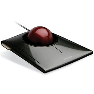 Kensington SlimBlade Mouse -Souris Ergonomique Filaire TrackBall, Pour PC, Mac et Windows avec Molette de Défilement, Design Ambidextre et Suivi Optique Rouge (K72327EU) - Publicité