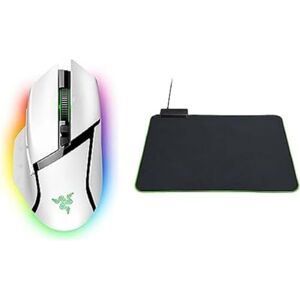 Razer Basilisk V3 Pro + Gigantus V2 Medium Souris de Jeu sans Fil Personnalisable avec molette HyperScroll, capteur Optique 30K et Tapis de Souris de Jeu Souple avec éclairage RGB - Publicité