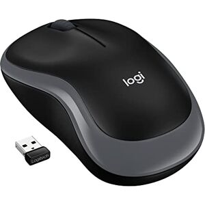 Logitech M185 Souris Sans Fil, 2.4 GHz avec Mini Récepteur USB, Longévité de la Pile 12 Mois, Résolution du Capteur 1000 PPP, Ambidextre, Compatible PC, Mac, Ordinateur Portable Gris/Noir - Publicité