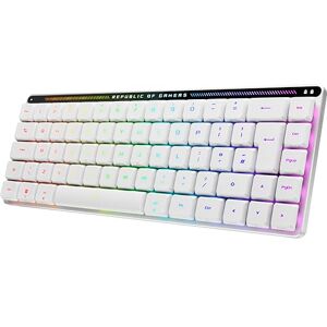 Asus ROG Falchion RX Clavier de Jeu sans Fil Compact 65%, commutateurs optiques pré-lubrifiés ROG RX Rouge, Mousse amortissante en Silicone, écran Tactile interactif, RGB-Blanc, Disposition - Publicité