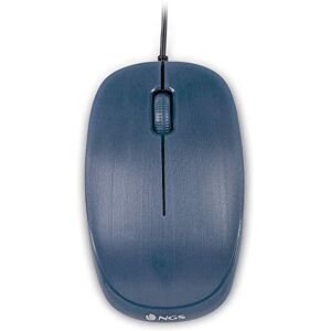 NGS Flame Blue Souris Optique 1000dpi avec Câble USB, Souris pour Ordinateur ou o Laptop avec 3 Boutons, Ambidextre, Blue - Publicité