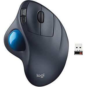 Logitech M570 Trackman Souris Trackball sans Fil, 2,4 GHz avec Récepteur USB Unifying, Ergonomique, Roulette de Défilement, Boutons Programmables, Batterie 18 Mois, PC/Mac/Portable Noir - Publicité