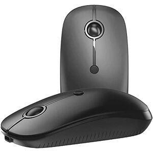 XtremeMac ® Premium Souris sans fil rechargeable souris ergonomique, silencieuse et sans fil pour ordinateur portable, Bluetooth, USB-C, USB-A, 2400 DPI, souris sans fil multi-connexion (noir) - Publicité