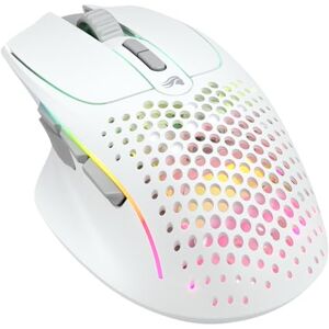 Glorious Gaming Model I 2 Wireless Souris de Jeu sans Fil Hybride 2,4 GHz et Bluetooth, 75 g Super légère, 9 Boutons (2 échangeables), RGB, Pieds PTFE, MMO/MOBA/FPS, appuie-Pouce latéral Blanc - Publicité