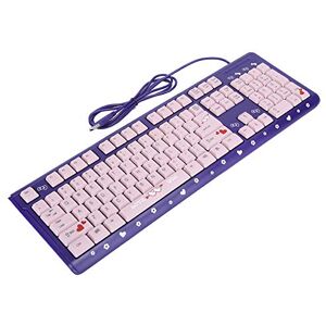 KIMISS Clavier Rose Clavier Rose, Clavier USB Filaire Ultra Mince USB Filaire Ultra-Mince Dessin Animé Mignon pour Bureau à Domicile Ordinateur Portable Universel (Rose) (Mauve Rose) - Publicité