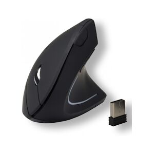 MCL - Souris ergonomique sans fil pour droitier 1600 DPI - Noire